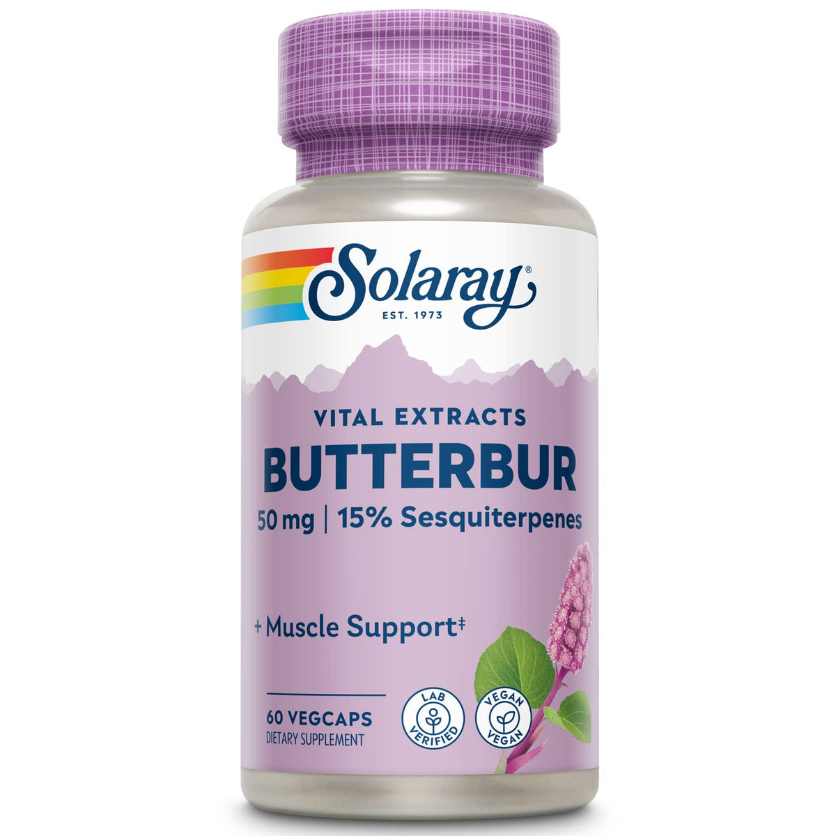 SOLARAY Butterbur Root Extract 50mg bottle product image
