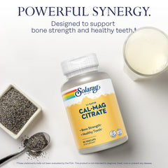 Solaray Cal Mag Citrate label showing 1000 mg 1:1 ratio
