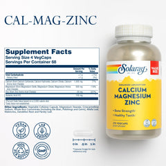 Serving size showing 1000mg Calcium and 500mg Magnesium