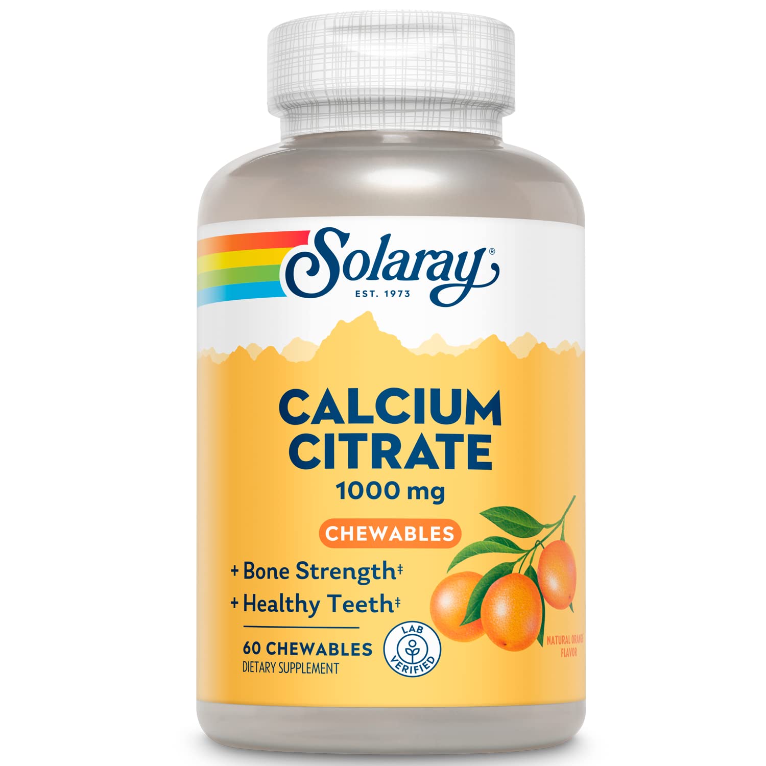 Solaray Calcium Citrate 1000 mg bottle and label