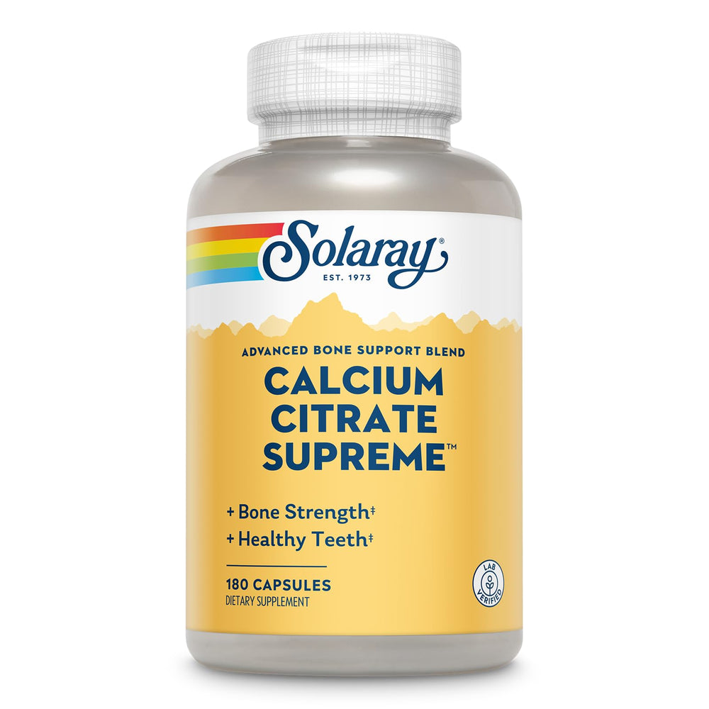 Solaray Calcium Citrate Supreme 800mg bottle for bone support