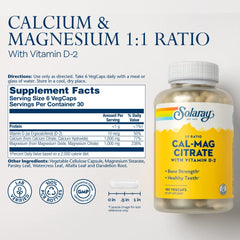 Label showing 1000 mg Calcium 1000 mg Magnesium and Vitamin D2
