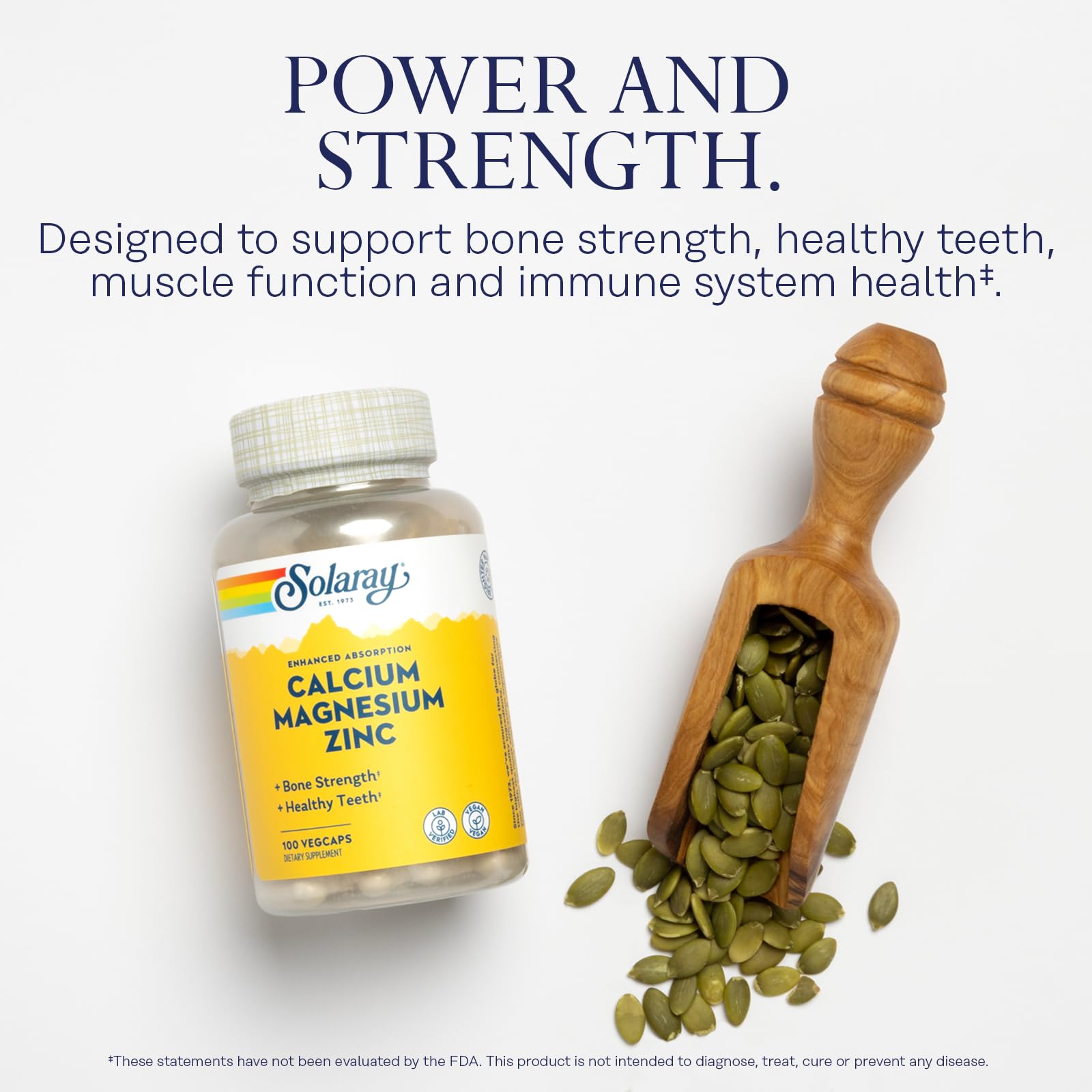 Zinc and immune support graphic for SOLARAY supplement