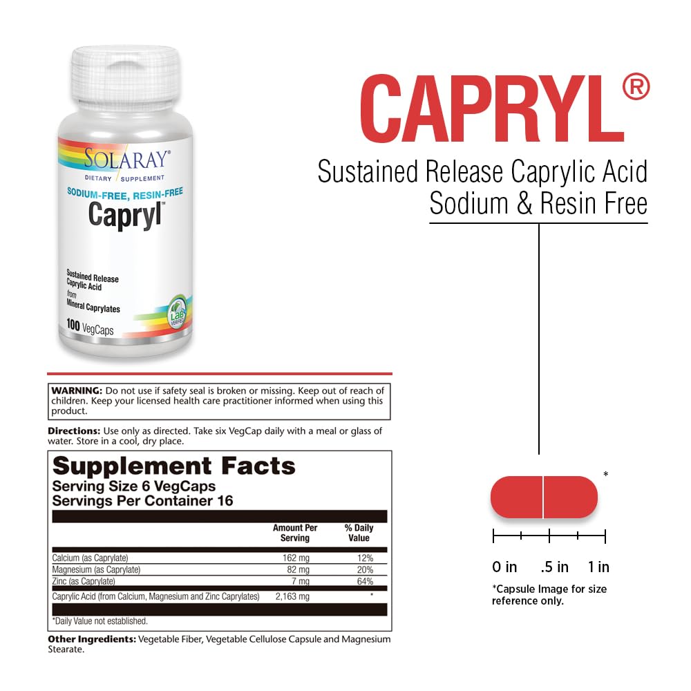 SOLARAY Capryl packaging box emphasizing brand trust and quality