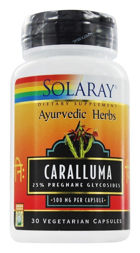 Solaray Caralluma Aerial Extract 500mg Veg Cap bottle front view