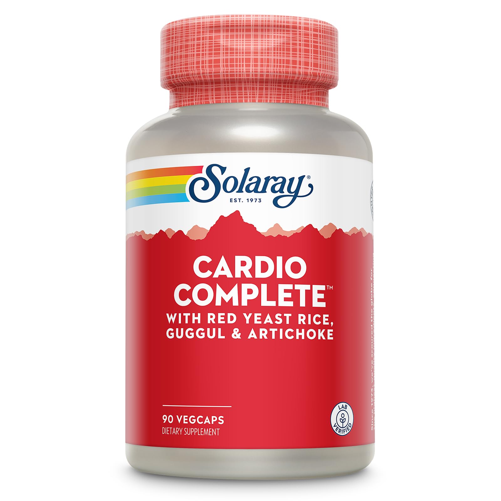 SOLARAY Cardio Complete bottle with Red Yeast Rice, Guggul, and Artichoke Extracts
