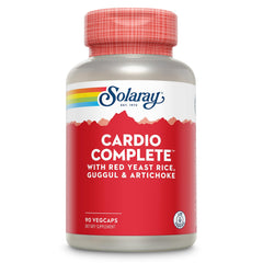 SOLARAY Cardio Complete bottle with Red Yeast Rice, Guggul, and Artichoke Extracts