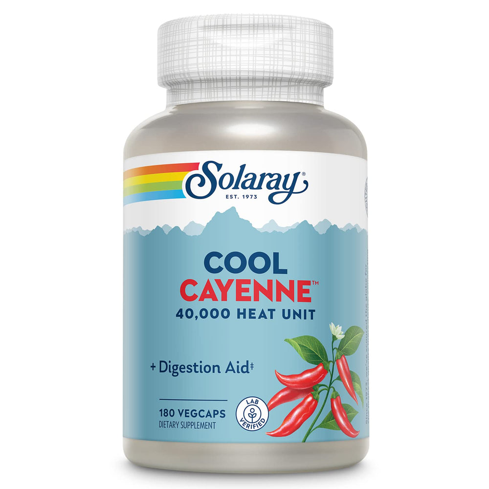 SOLARAY Cayenne Pepper 40,000 HU bottle label