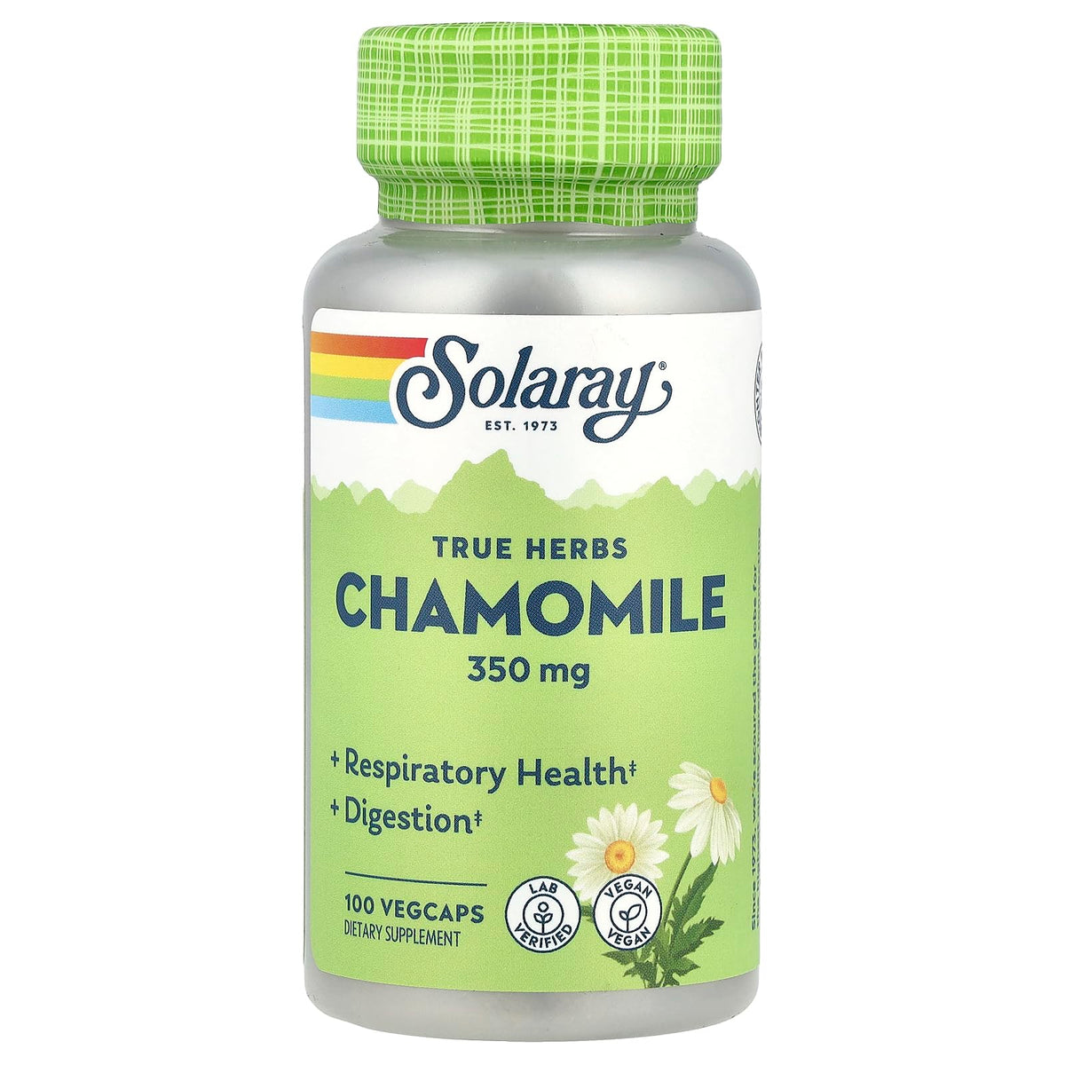 Bottle of Solaray Chamomile 350 mg capsules