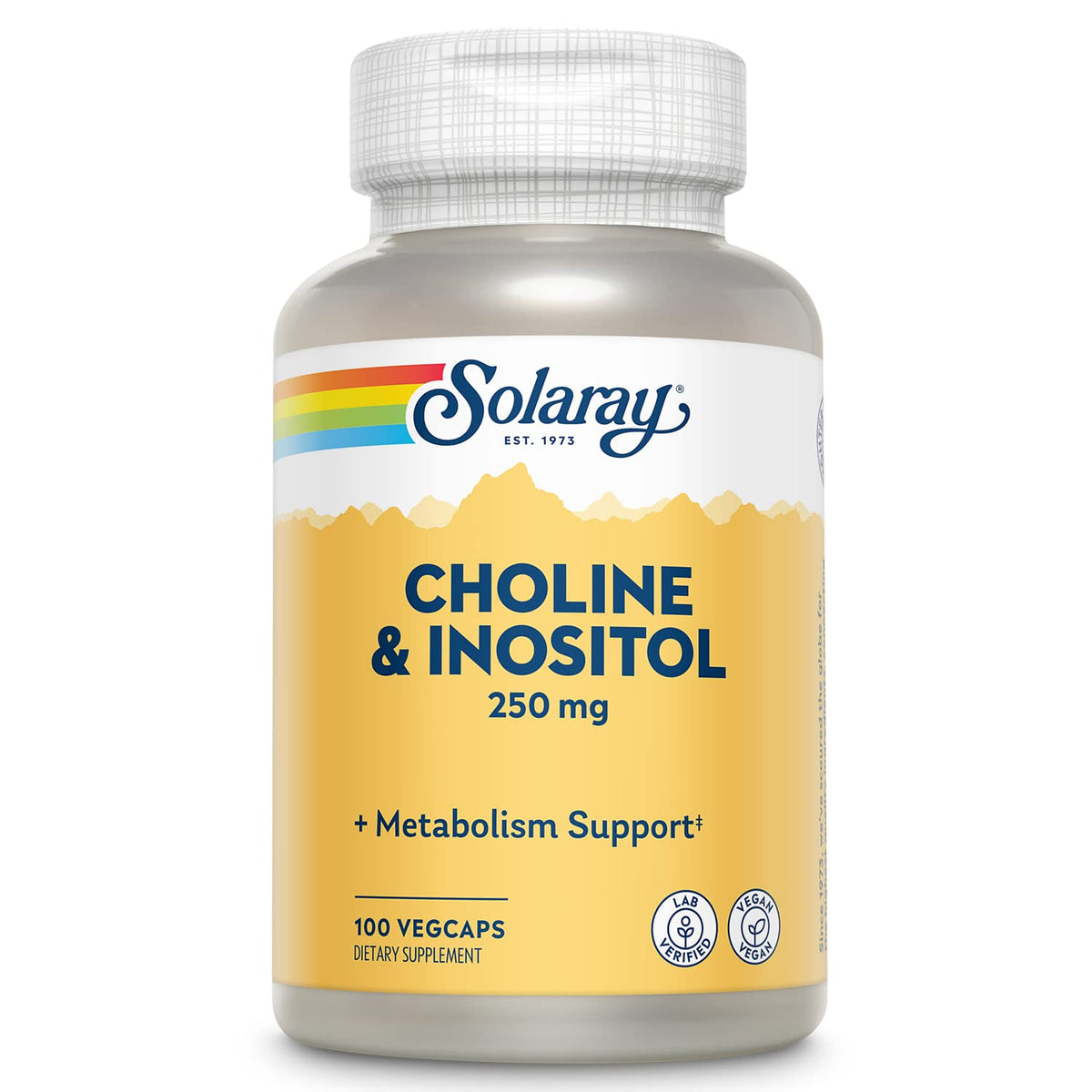 SOLARAY Choline & Inositol 250 mg bottle label