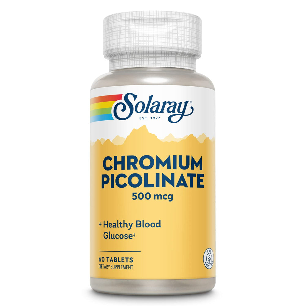 Solaray Chromium Picolinate Tablets 500 mcg – 60 count (hero)