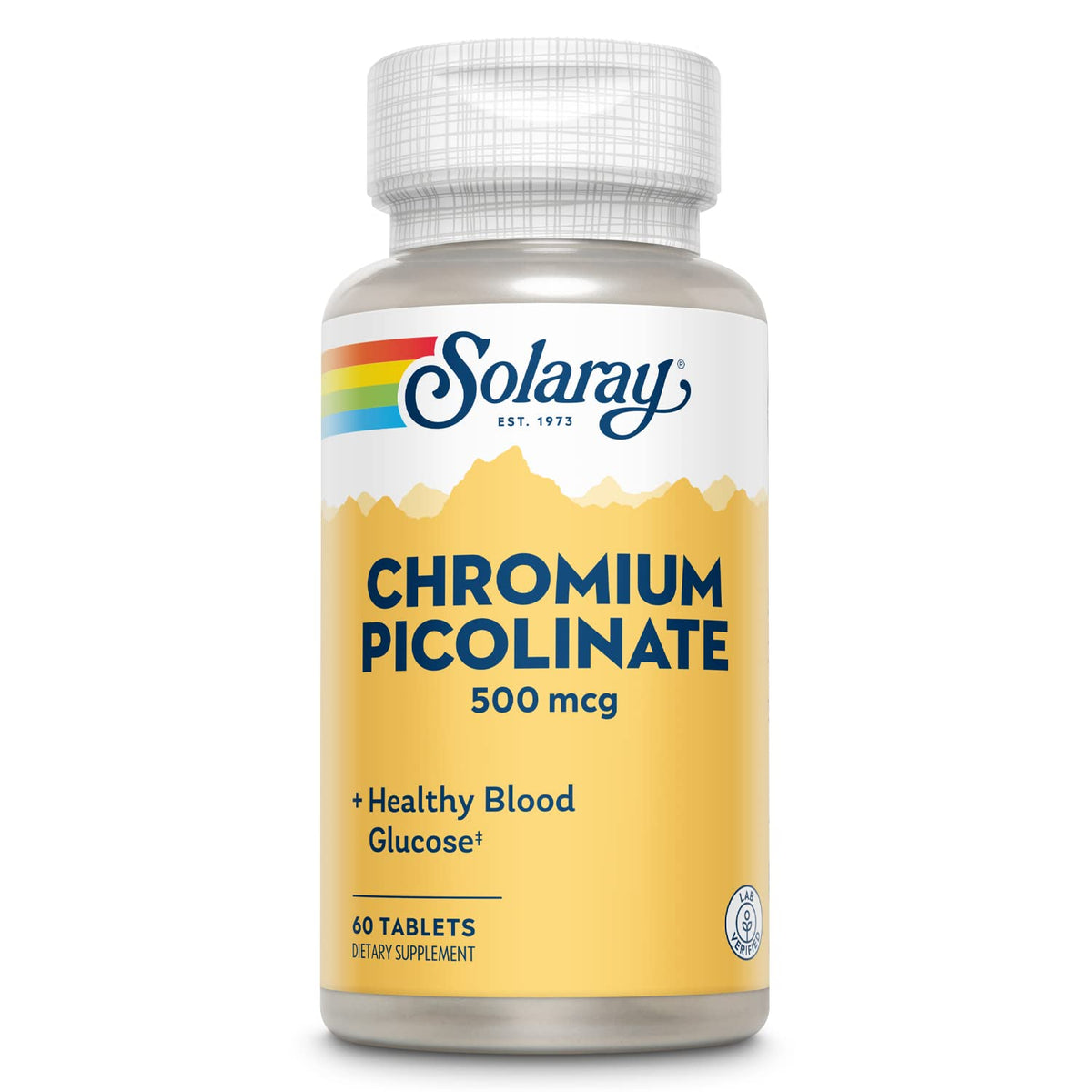 Solaray Chromium Picolinate Tablets 500 mcg – 60 count (hero)
