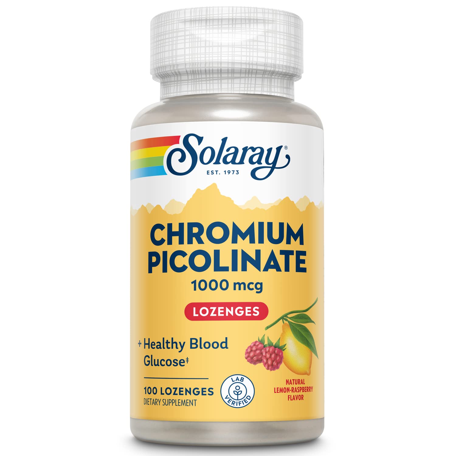 Solaray Chromium Picolinate Lozenges 1000 mcg bottle - 100 count
