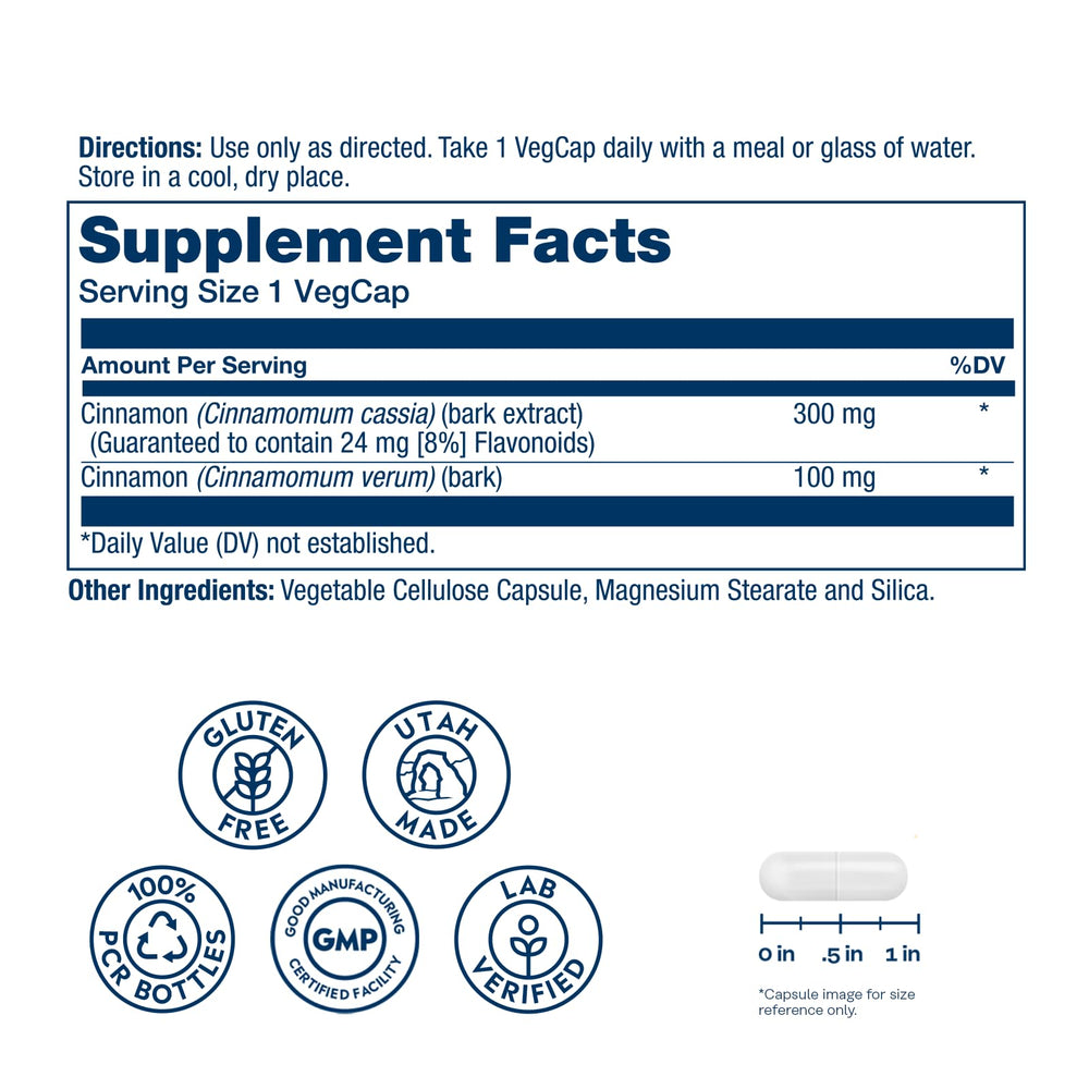 Vegetarian cinnamon capsules
