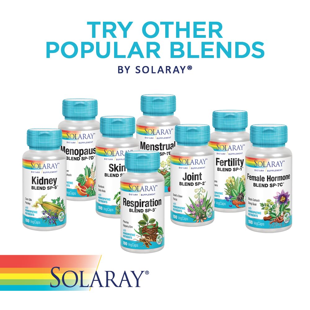 SOLARAY Circulation Blend SP-11B product label with details