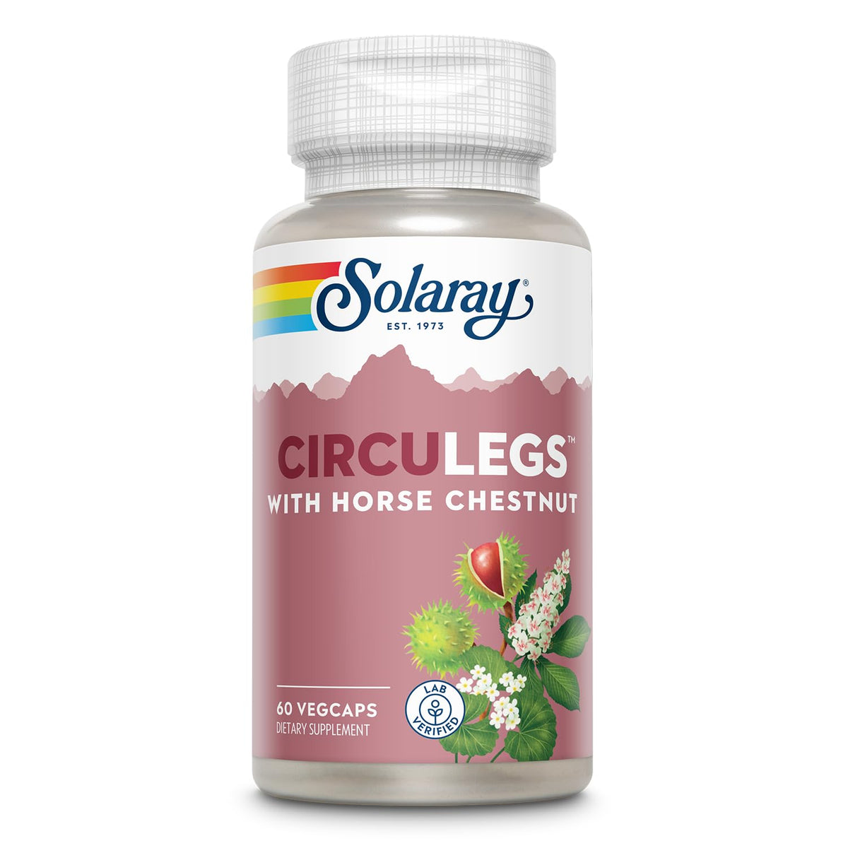 SOLARAY CircuLegs bottle label featuring Horse Chestnut extract