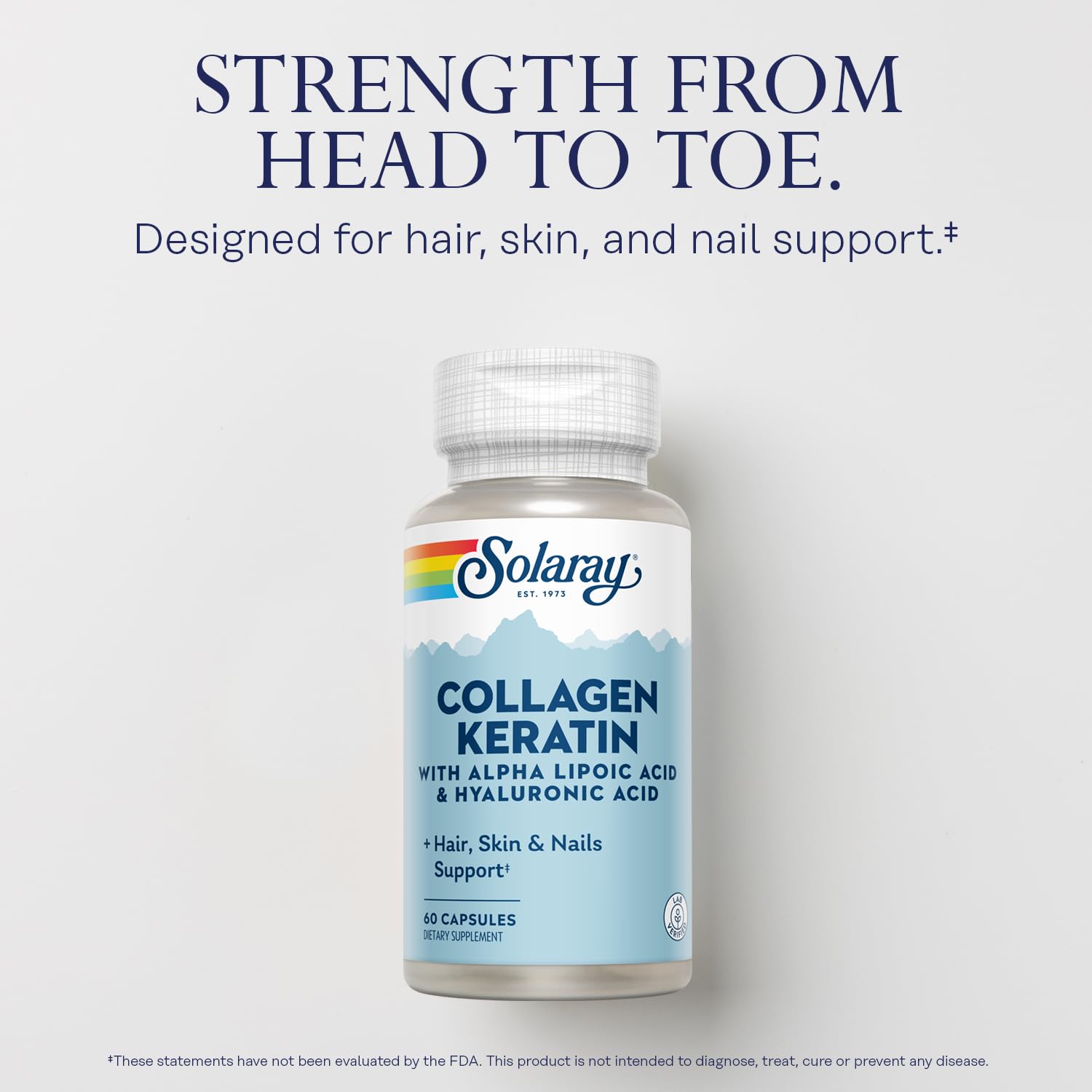 Solaray Collagen Keratin supporting hair skin and nails