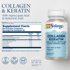 Illustration of SOLARAY Collagen Keratin Type I II III collagen