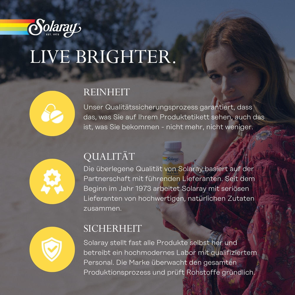 Lifestyle image of SOLARAY Continence carton with pills nearby