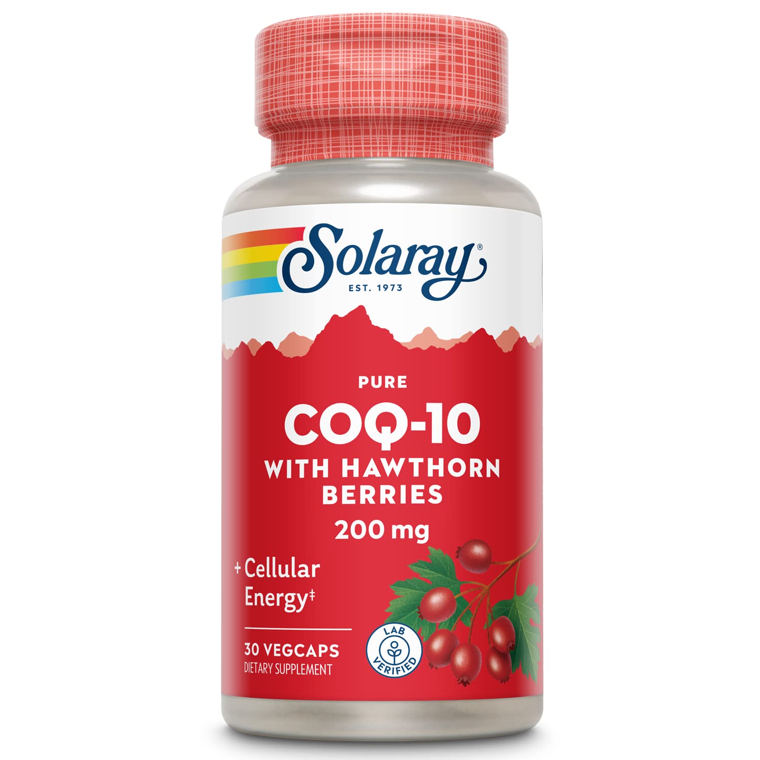 SOLARAY CoQ10 200 mg bottle with 30 vegan capsules