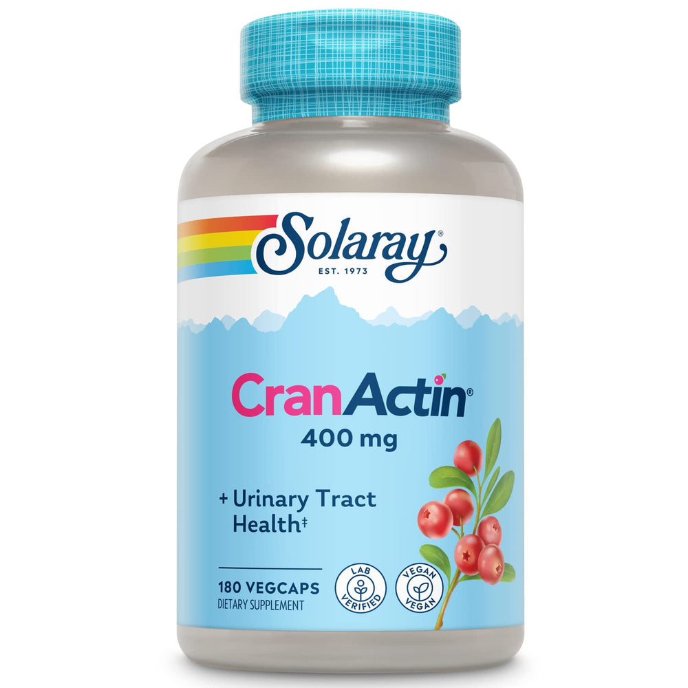 Solaray Cranactin Cranberry AF Extract Capsules bottle 400 mg 180 count