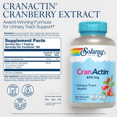 Close-up of Cranactin cranberry AF extract capsule