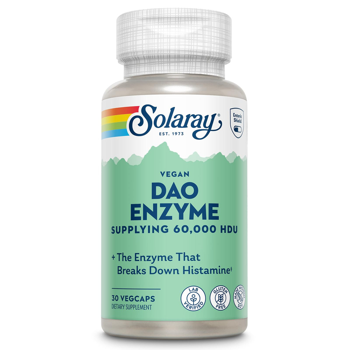 SOLARAY DAO Enzyme label showing 60,000 HDU