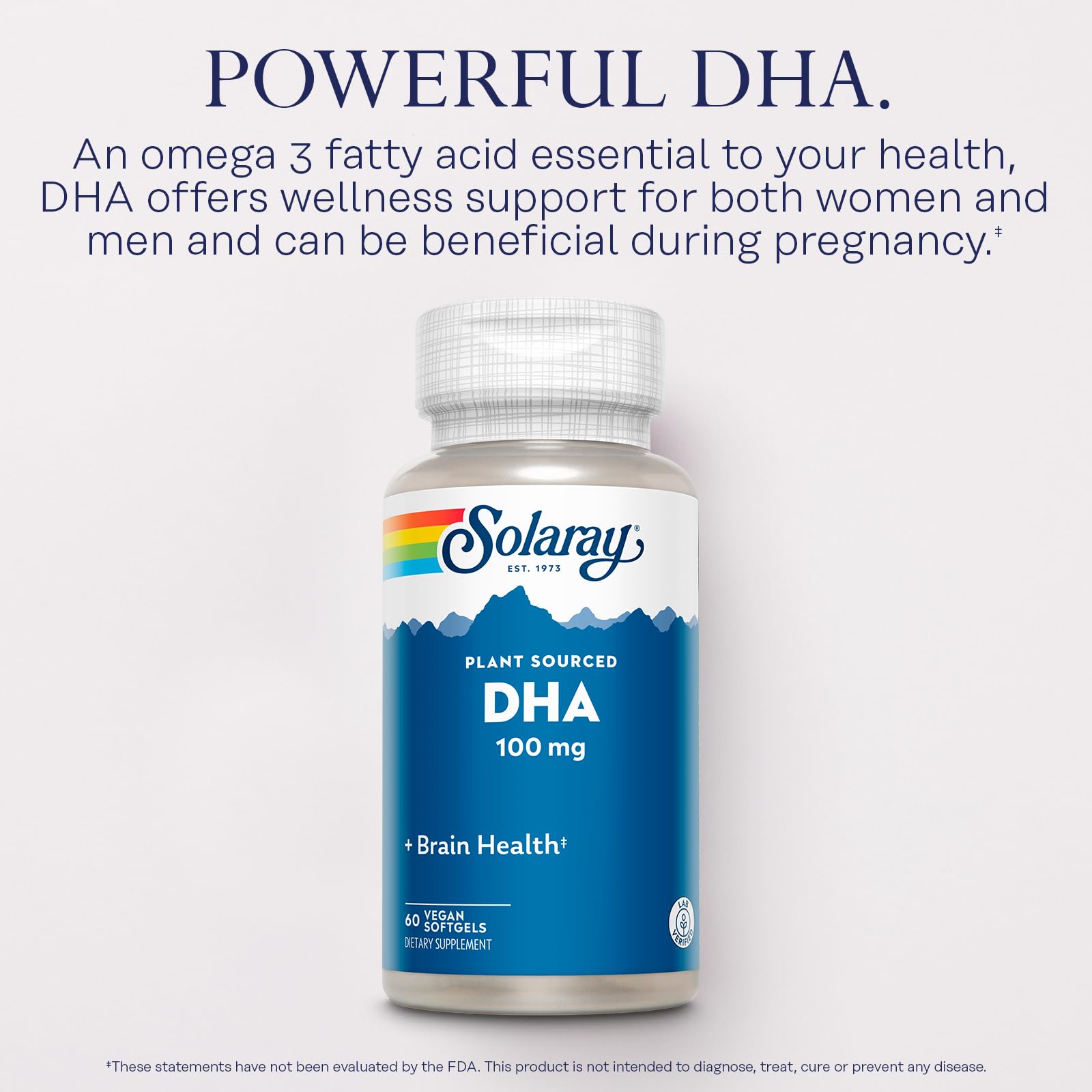 Plant-sourced DHA from algae oil for omega-3 wellness