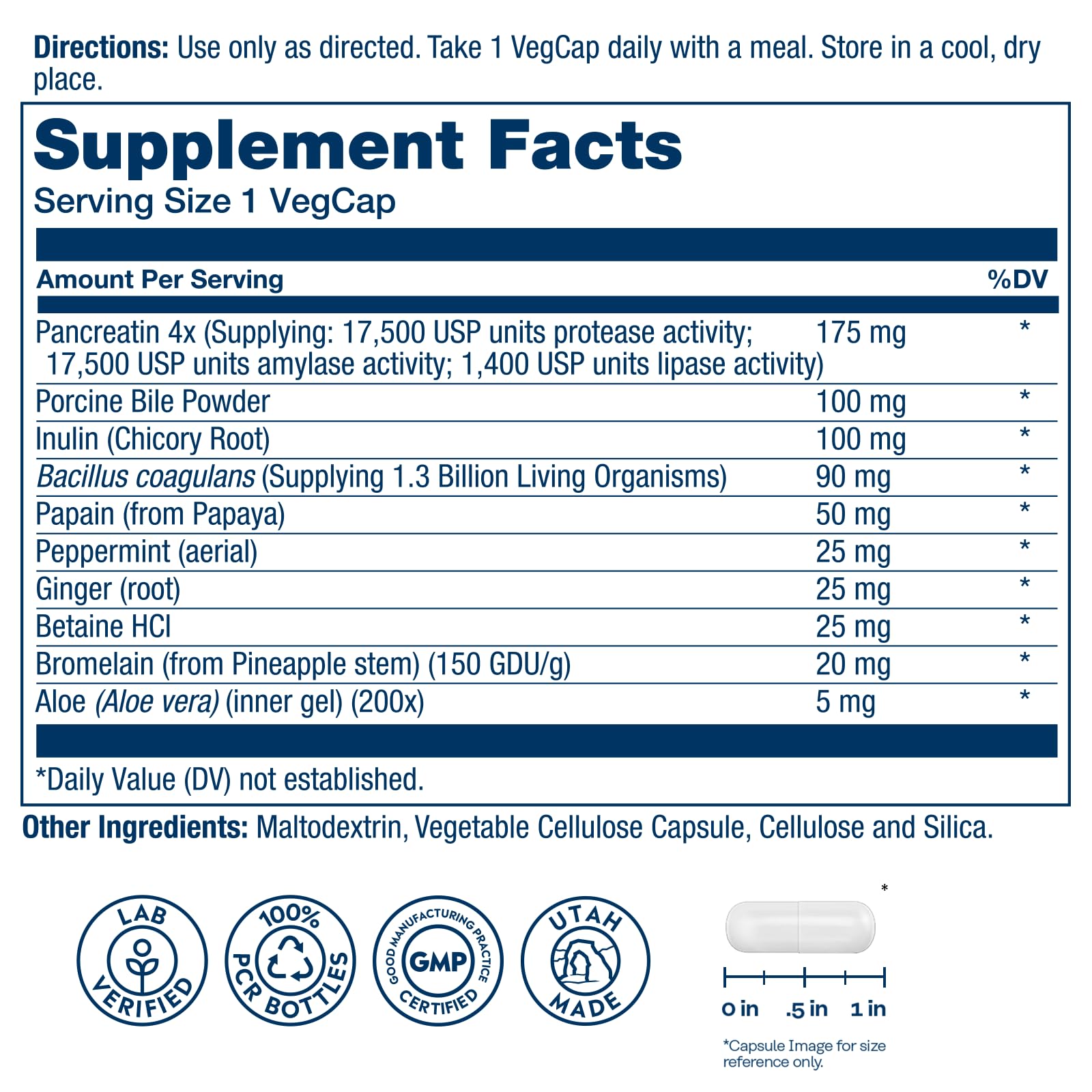 Digestive enzymes and probiotic ingredients illustration