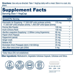 Digestive enzymes and probiotic ingredients illustration
