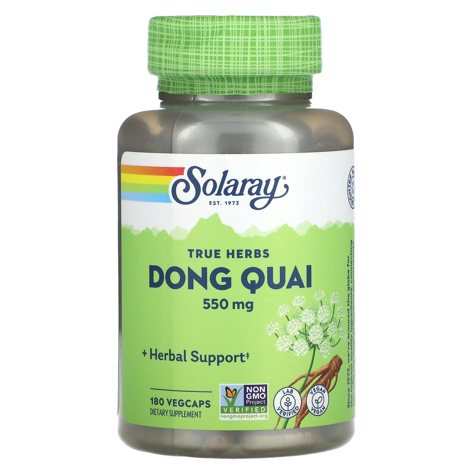 SOLARAY Dong Quai Root 550mg bottle label