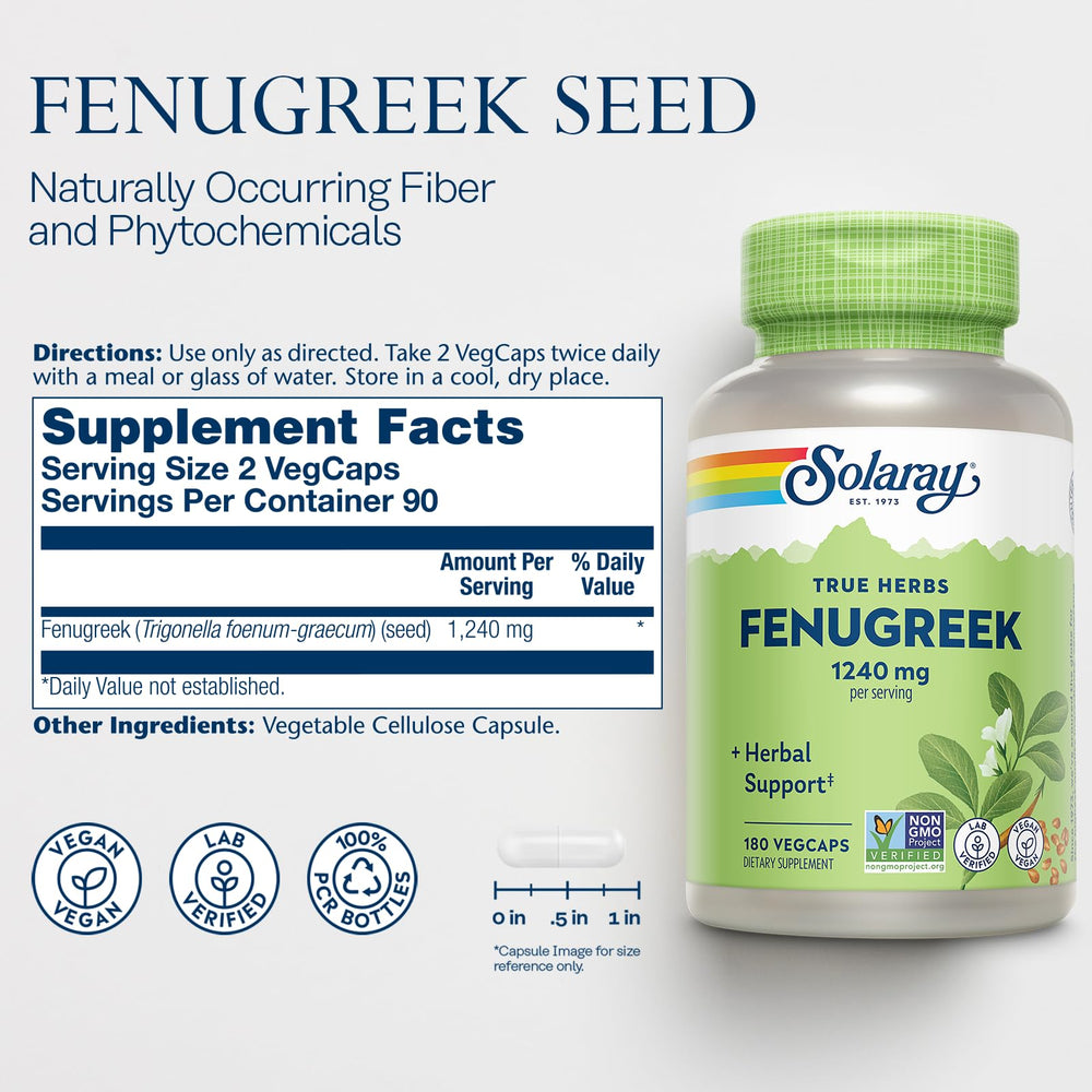 Fenugreek seeds and capsules