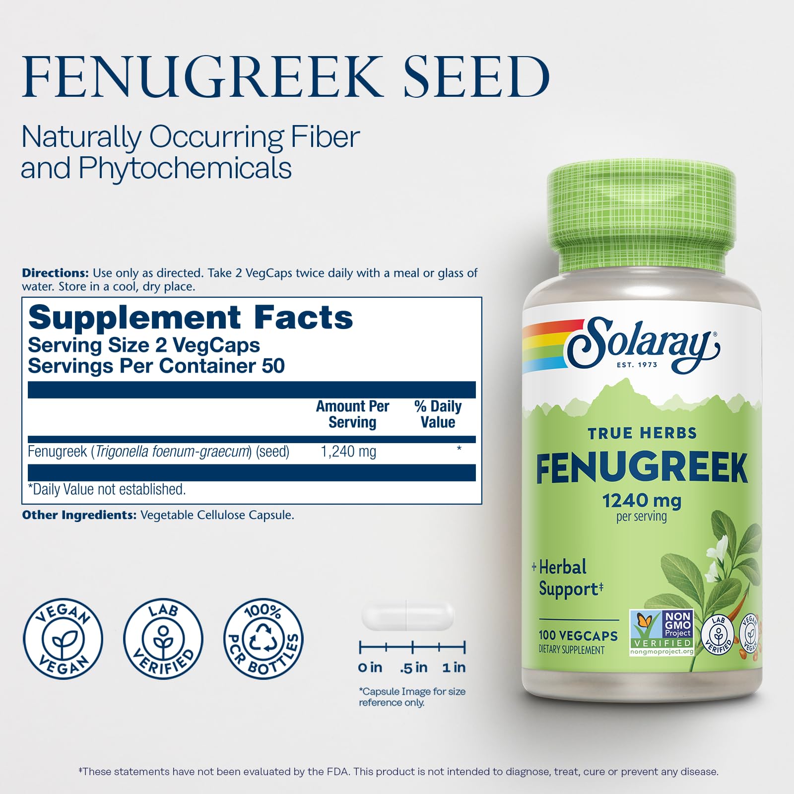 Fenugreek seed ingredients and phytochemicals close-up