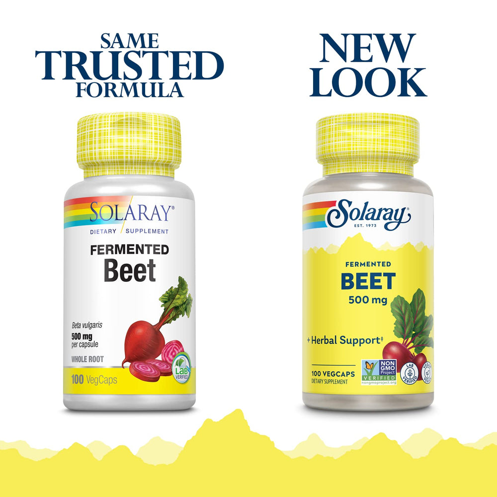 Solaray fermented beet root extract bottle – back label