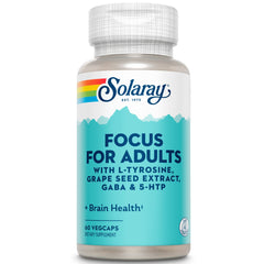 Solaray Focus for Adults bottle with 60 capsules