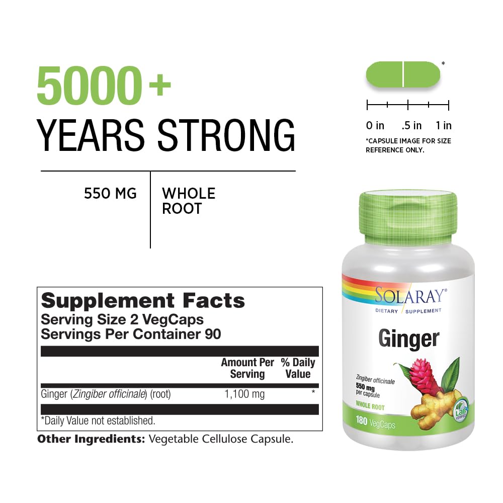 Whole ginger root for SOLARAY Ginger Root 1100mg