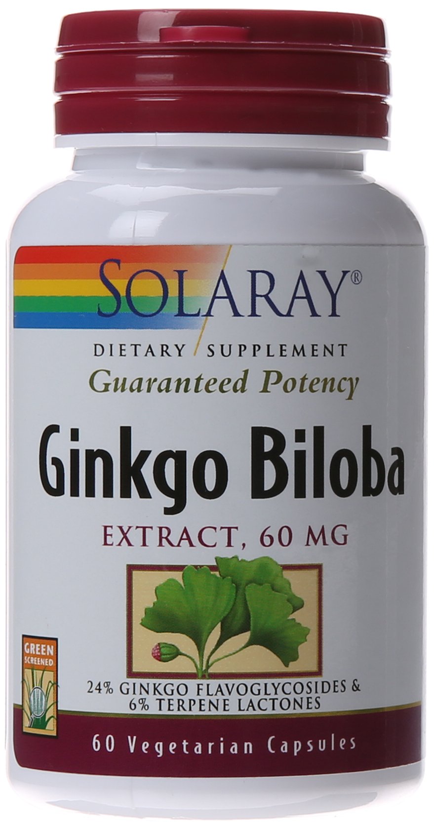 60-count Solaray Ginkgo Biloba Extract packaging