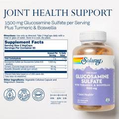 SOLARAY Glucosamine Sulfate 1500 mg packaging