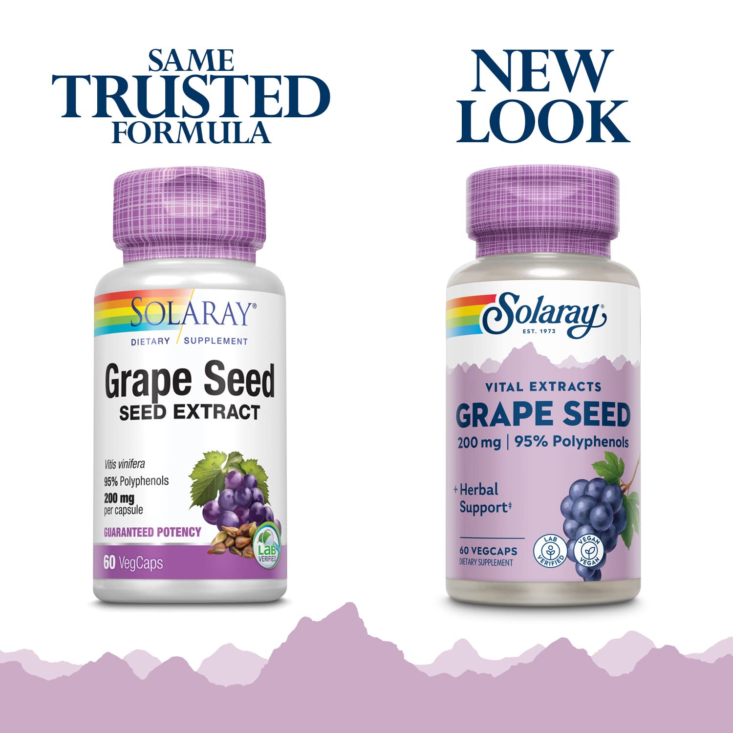 Solaray Grape Seed Extract supplement facts panel