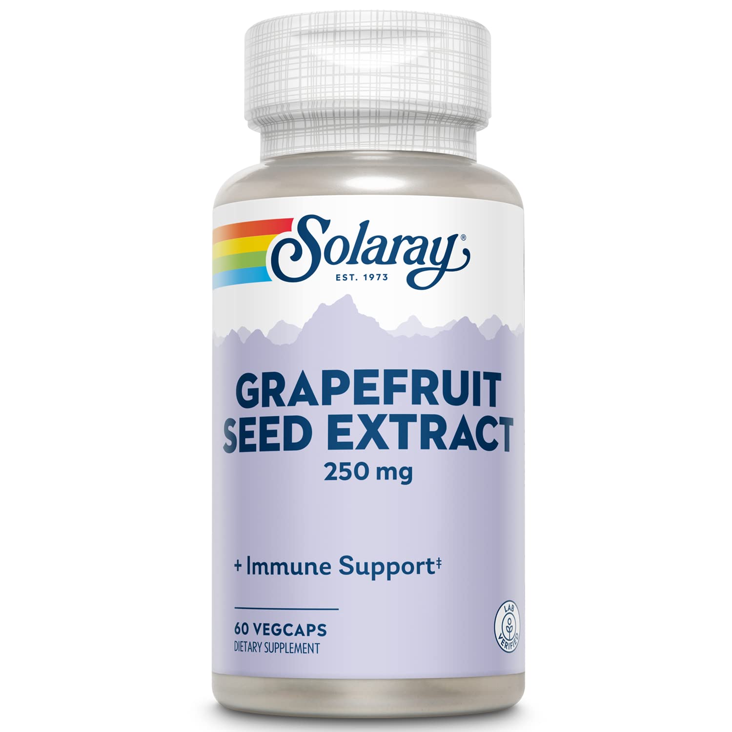 Solaray Grapefruit Seed Extract bottle with Veg Cap, 250 mg, 60 count