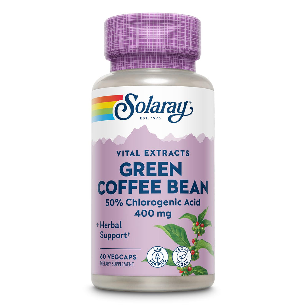 SOLARAY Green Coffee Bean Extract 400mg Veg Cap bottle - 60 count
