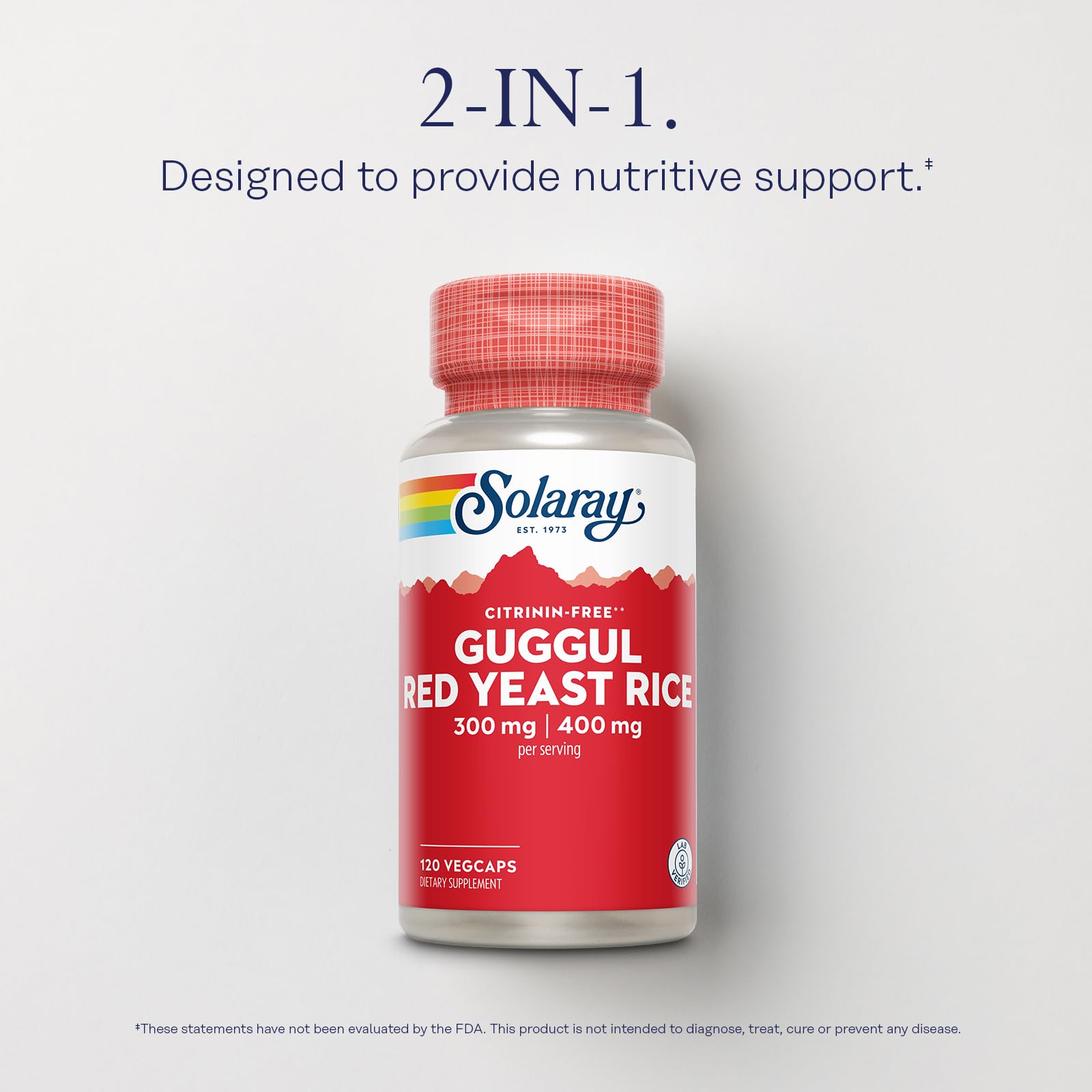 Guggul Gum Extract and Red Yeast Rice ingredients close-up