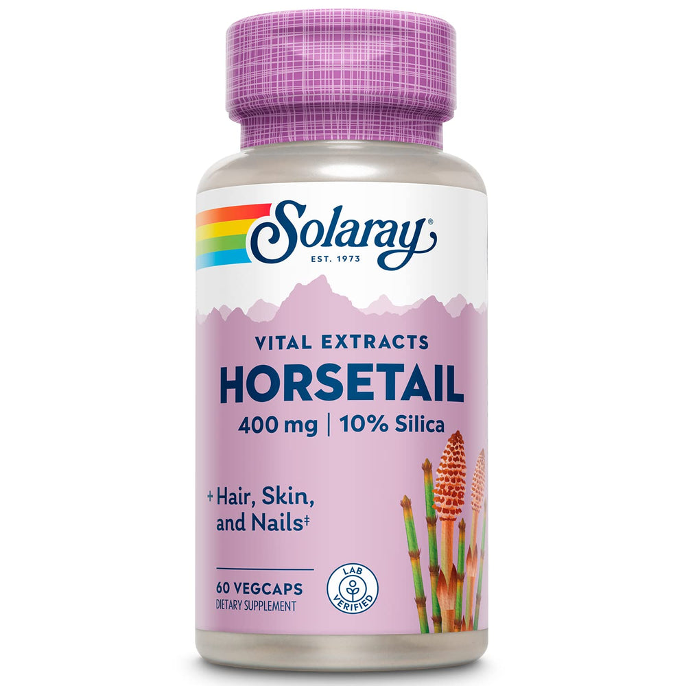 SOLARAY Horsetail Aerial Extract 400mg Veg Cap Bottle - Plastic