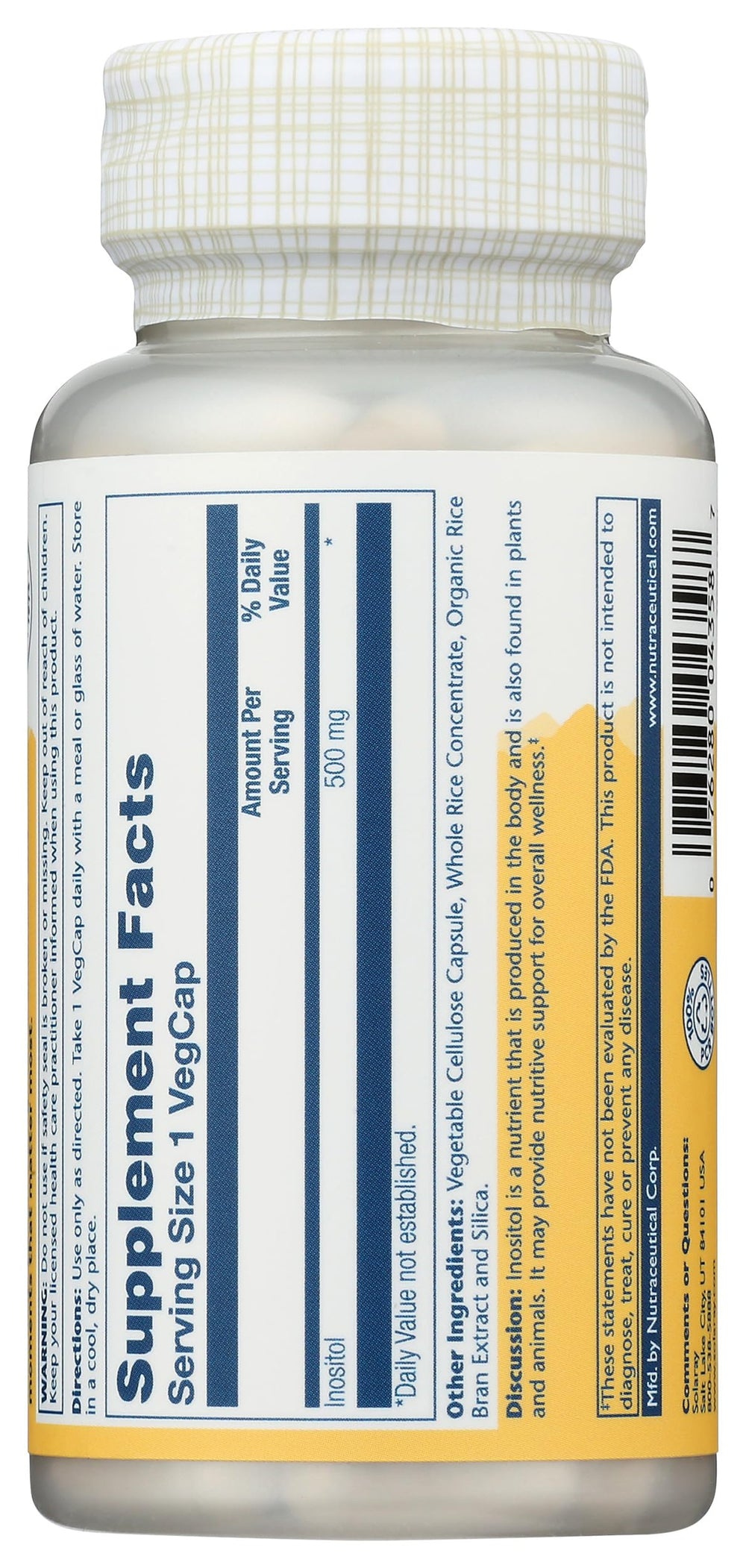SOLARAY powdered inositol texture detail, illustrates pure ingredient quality