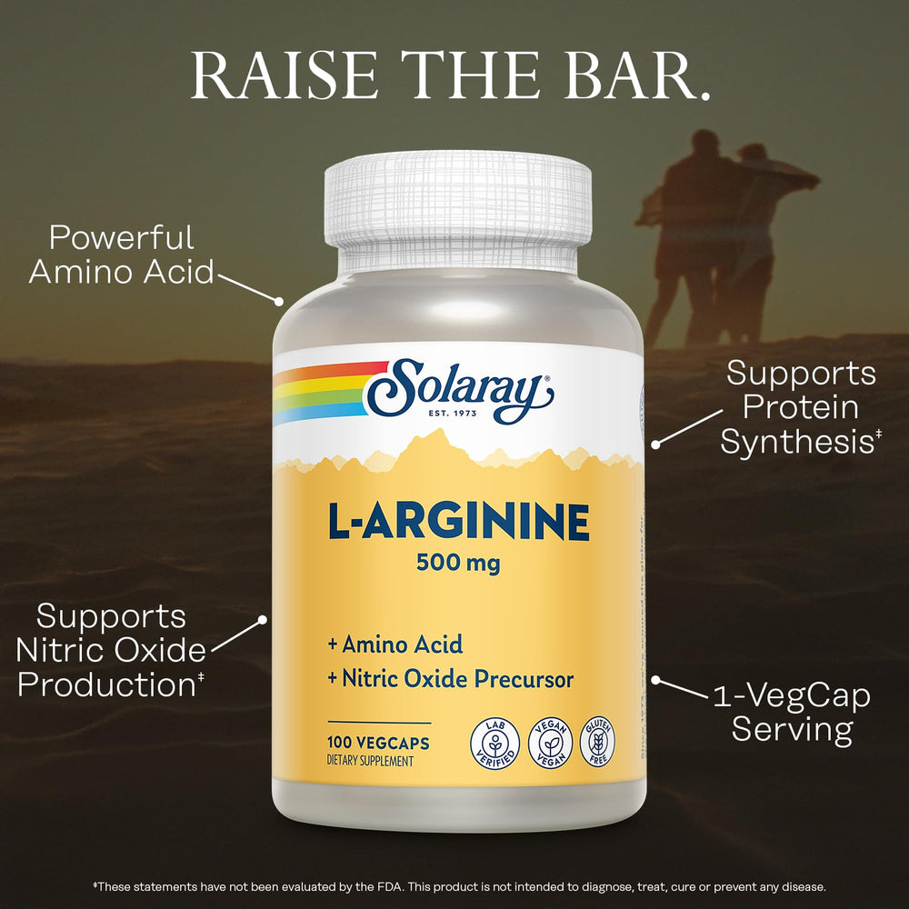 SOLARAY L-Arginine 500 mg vegetarian capsules
