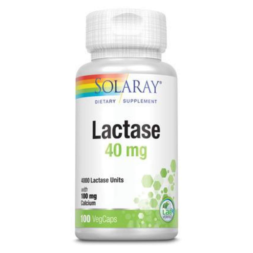 Solaray Lactase Capsules 40 mg - 100 count