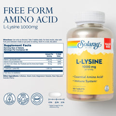 Solaray L-Lysine 1000 mg bottle side view