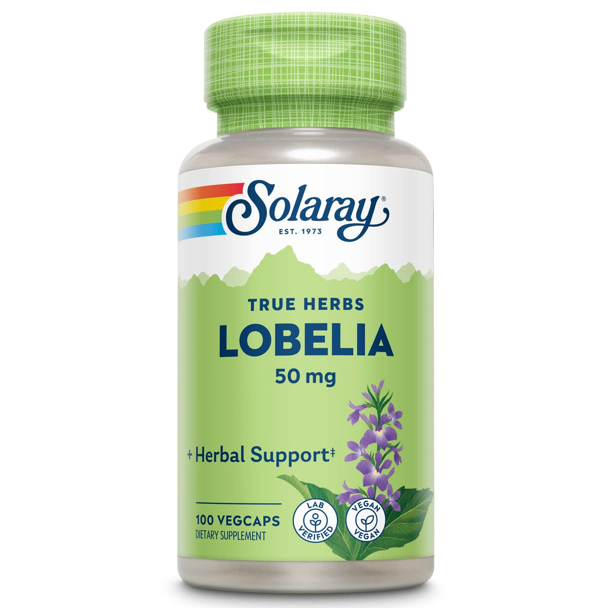 SOLARAY Lobelia Aerial 50mg bottle