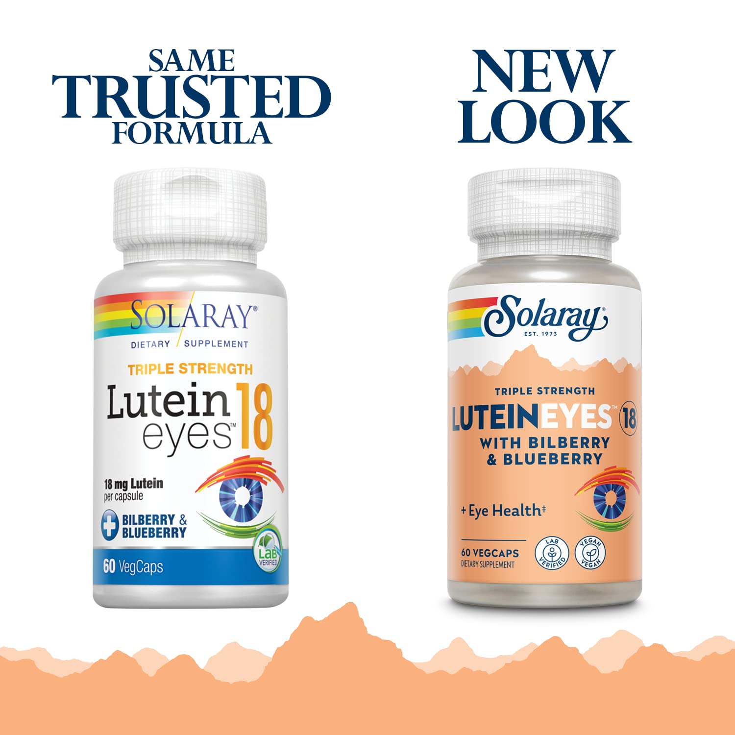 SOLARAY Lutein Eyes label showing 18 mg