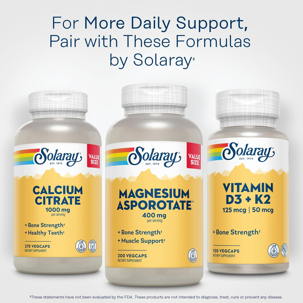 Eco-friendly PCR bottle packaging for Solaray Magnesium Asporotate